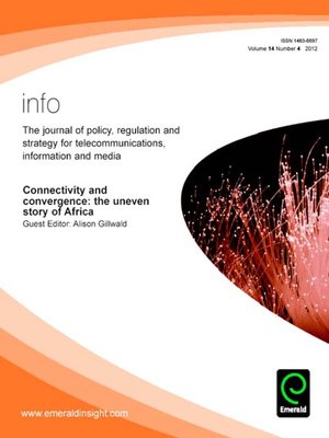 cover image of Info: The Journal of Policy, Regulation and Strategy for Telecommunications, Information and Media, Volume 14, Issue 4